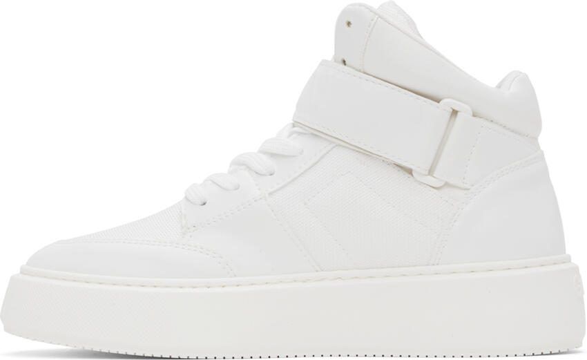 GANNI White Sporty Mix High-Top Sneakers - Picture 3