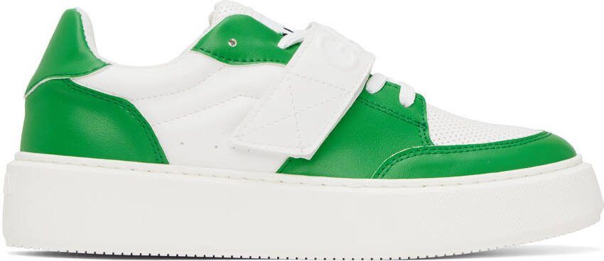 GANNI Green  White Sporty Sneakers - Picture 5