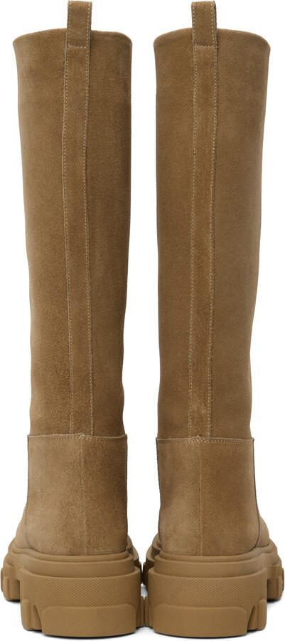 GIABORGHINI Tan Perni 07 Suede Boots - Picture 3