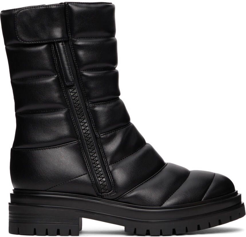 Gianvito Rossi Black Faux-Leather Eiko Boots - Picture 4