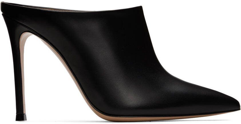Gianvito Rossi Black Nova Heeled 105 Heels - Picture 5