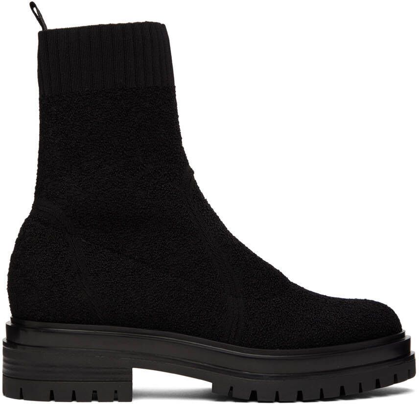 Gianvito Rossi Black Torrance Sock Boots - Picture 5