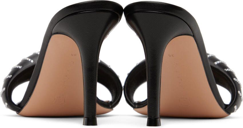 Gianvito Rossi Black Bijoux Crystal Heeled Sandals - Picture 2