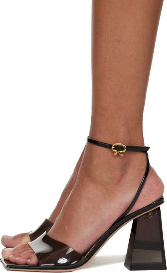Gianvito Rossi Black Cosmic 85 Heeled Sandals - Picture 3
