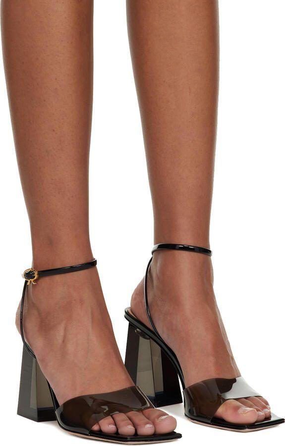 Gianvito Rossi Black Cosmic 85 Heeled Sandals
