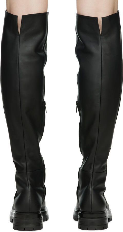 Gianvito Rossi Black Leather Quinn Tall Boots - Picture 2