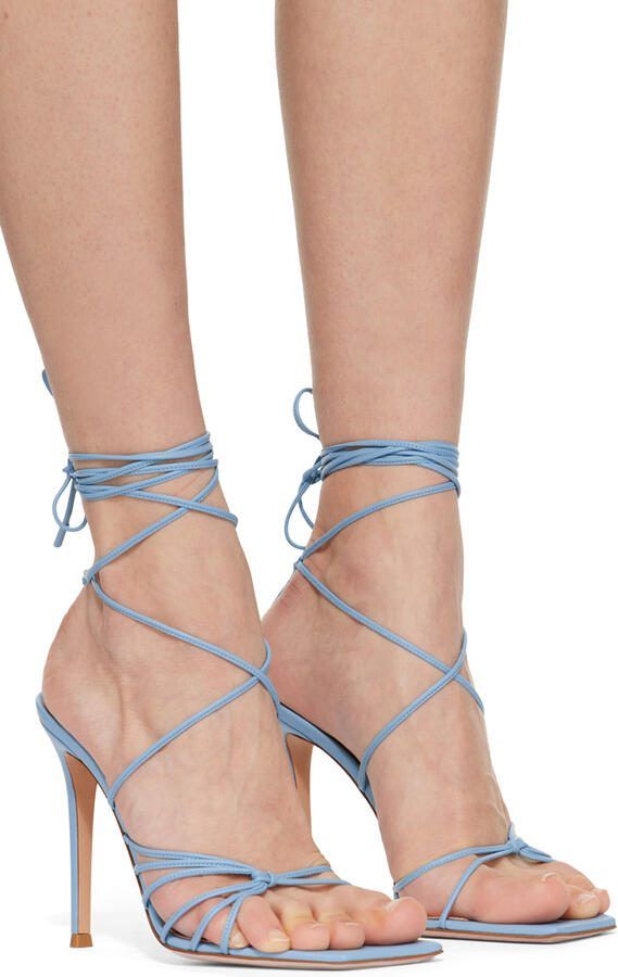Gianvito Rossi Blue Sylvie Heeled Sandals