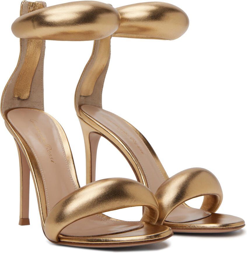 Gianvito Rossi Gold Bijoux Heeled Sandals - Picture 2