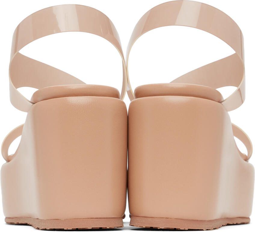 Gianvito Rossi Pink Metropolis 45 Wedge Sandals