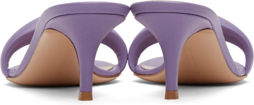 Gianvito Rossi Purple Bijoux 55 Mules - Picture 2