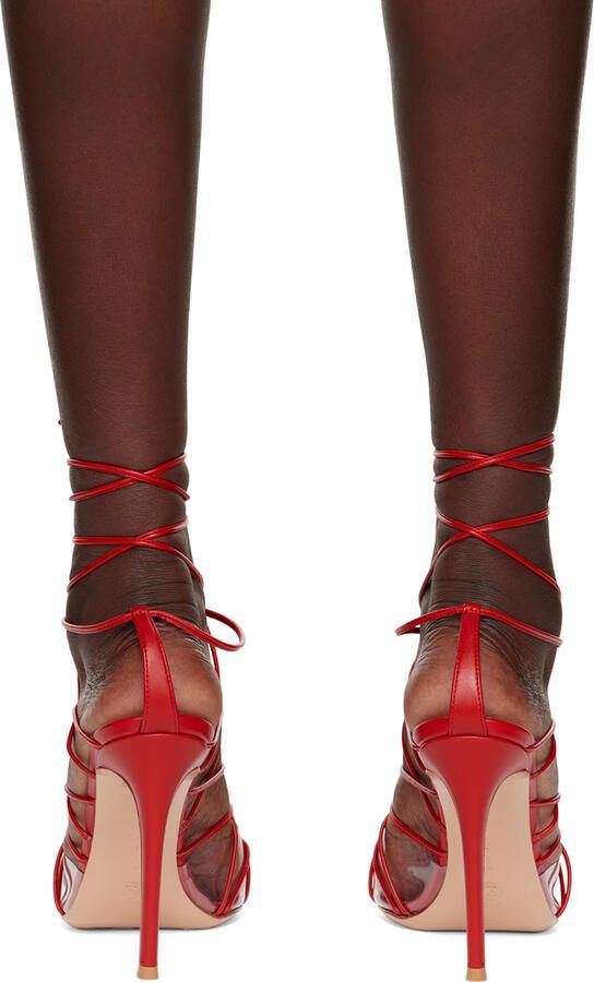 Gianvito Rossi Red Miria Heels - Picture 5