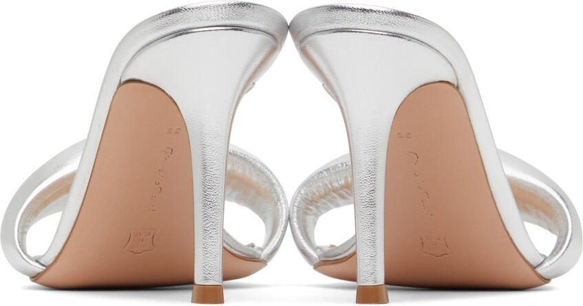 Gianvito Rossi Silver Bijoux 85 Heeled Sandals
