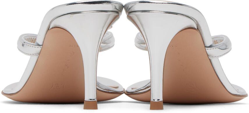 Gianvito Rossi Silver Calypso Heeled Sandals