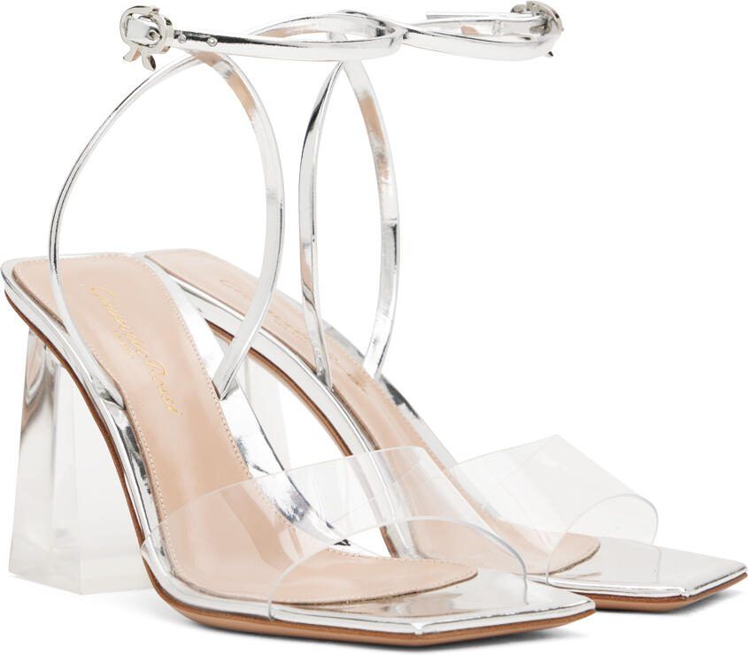 Gianvito Rossi Silver Cosmic 85 Sandals - Picture 2