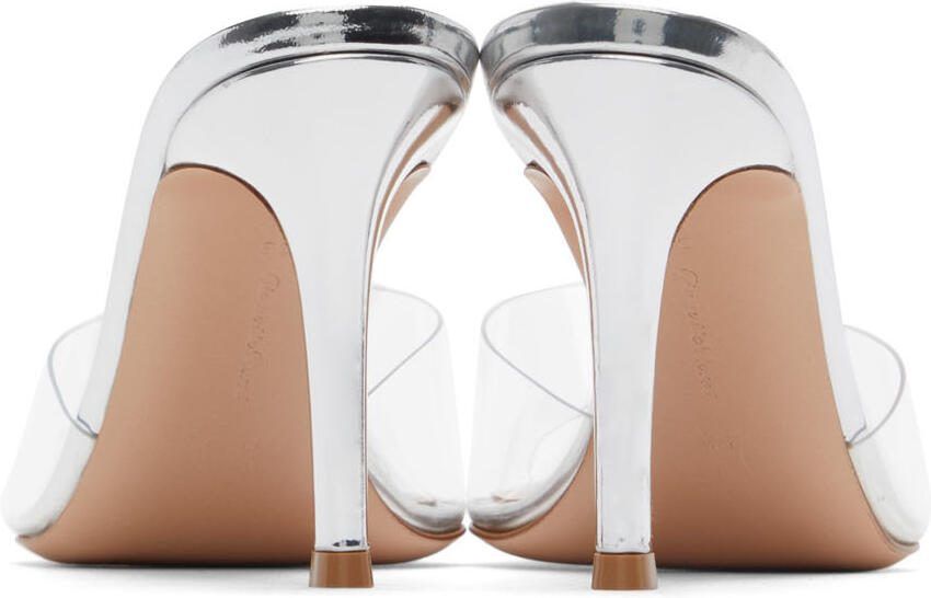 Gianvito Rossi Silver Elle Heeled Sandals