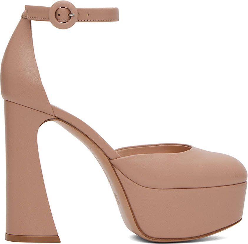 Gianvito Rossi Pink Holly D'Orsay Heels - Picture 5