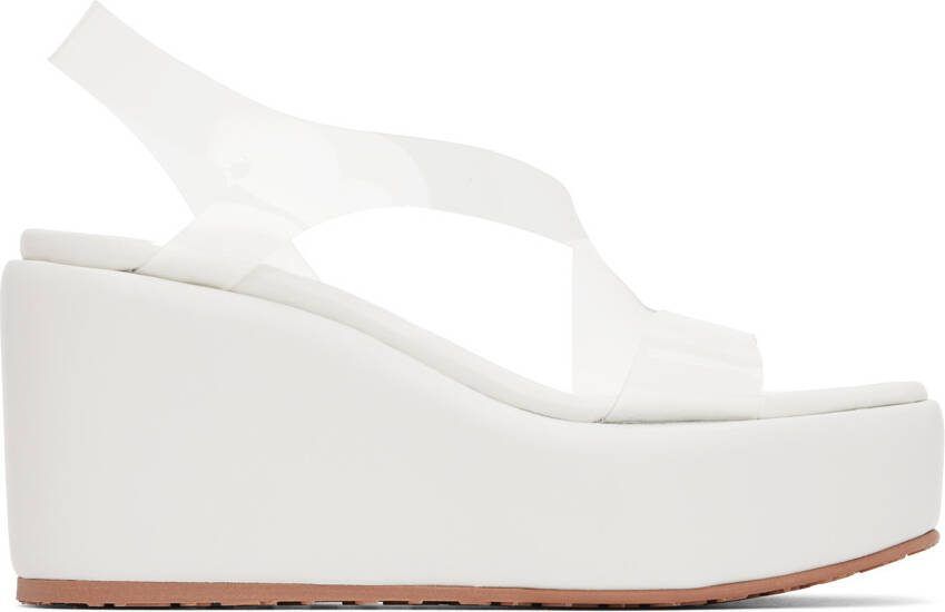 Gianvito Rossi Pink Metropolis 45 Wedge Sandals - Picture 2
