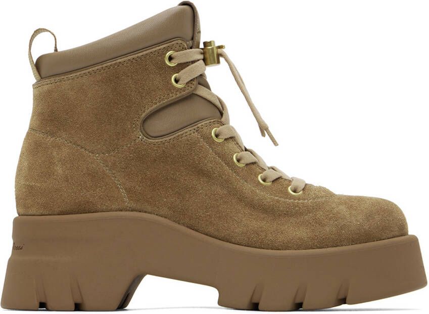 Gianvito Rossi Tan Vancouver Ankle Boots - Picture 5