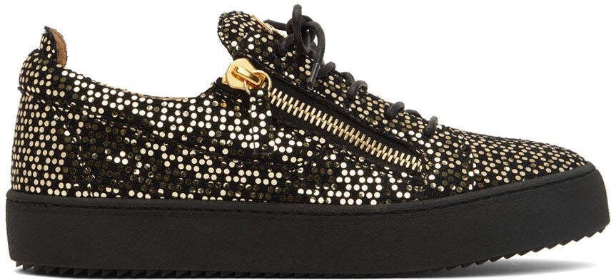Giuseppe Zanotti Black  Gold Frankie Sneakers