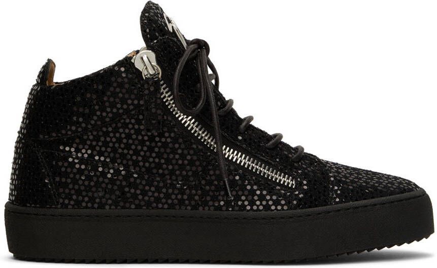 Giuseppe Zanotti Black  Gold Kriss Sneakers - Picture 5