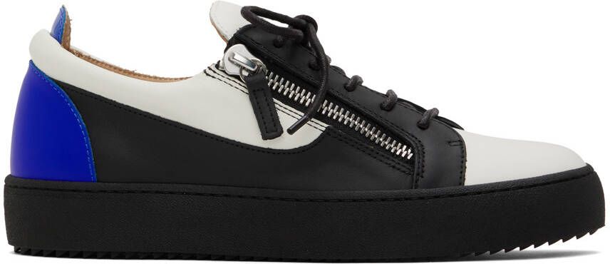 Giuseppe Zanotti Black  White Frankie Birel Vague Sneakers