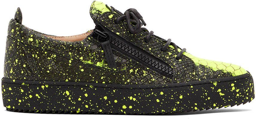 Giuseppe Zanotti Black  Yellow Frankie Sneakers