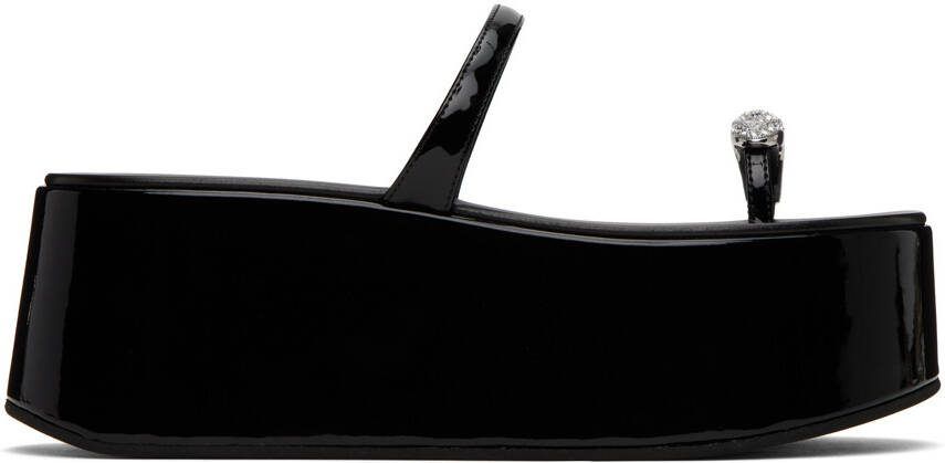 Giuseppe Zanotti Black Barnak Platform Sandals - Picture 5