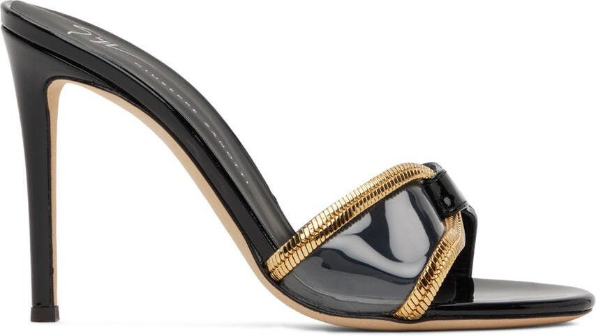 Giuseppe Zanotti Black Chain 105 Heeled Sandals - Picture 5