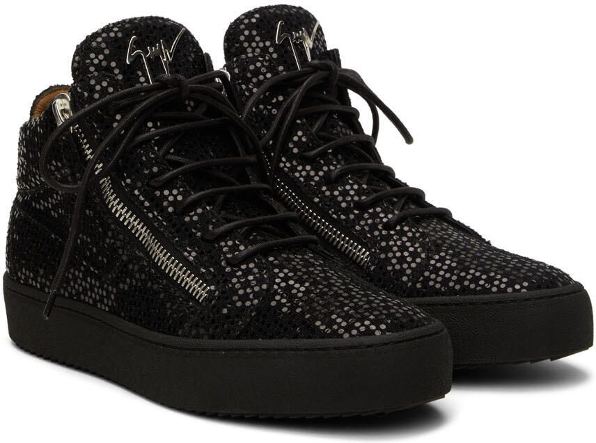 Giuseppe Zanotti Black  Gold Kriss Sneakers - Picture 2