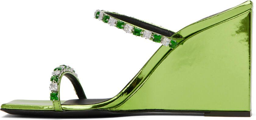 Giuseppe Zanotti Green Shangay Heeled Sandals - Picture 3