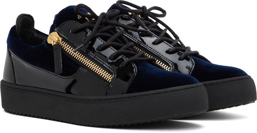 Giuseppe Zanotti Navy  Black Frankie Sneakers - Picture 2