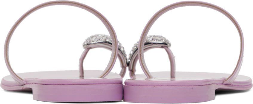 Giuseppe Zanotti Pink Rock 10 Flat Sandals