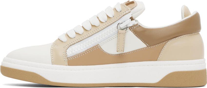 Giuseppe Zanotti White  Beige GZ Sneakers - Picture 3