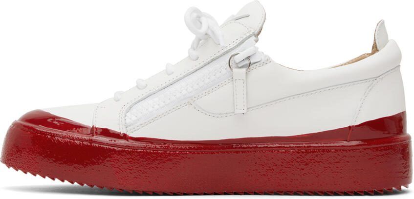 Giuseppe Zanotti White  Black Frankie Match Sneakers - Picture 3