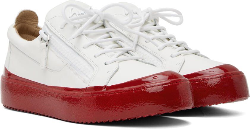 Giuseppe Zanotti White  Black Frankie Match Sneakers - Picture 2