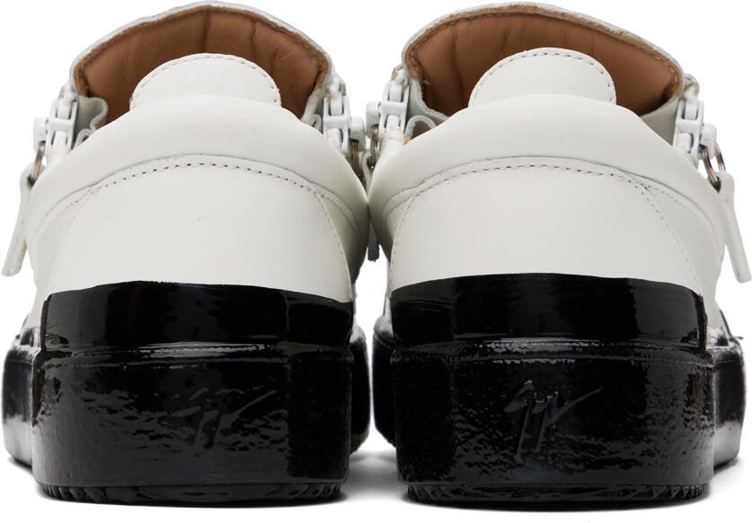 Giuseppe Zanotti White  Blue Frankie Match Sneakers