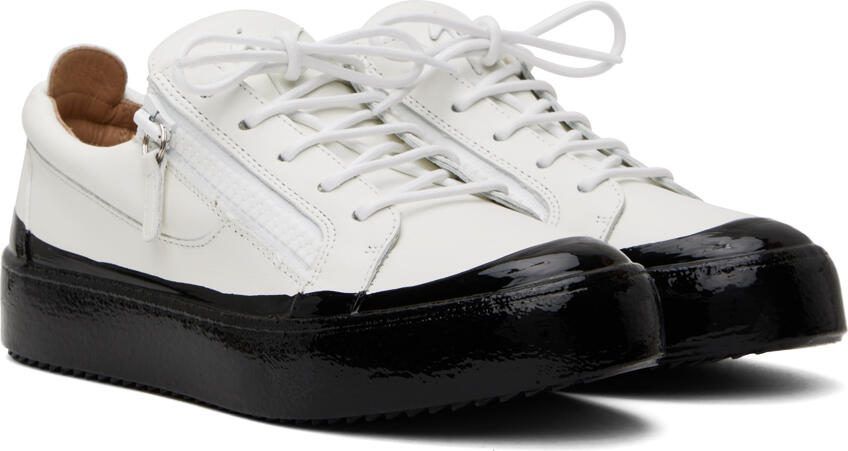 Giuseppe Zanotti White  Blue Frankie Match Sneakers - Picture 2