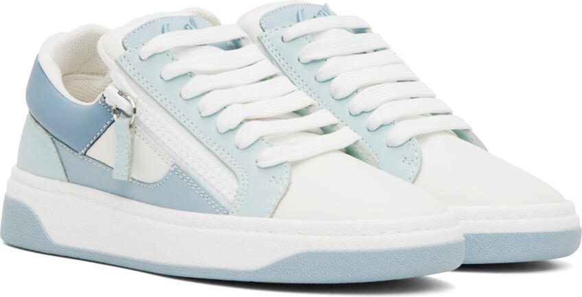 Giuseppe Zanotti White  Blue Gz94 Sneakers - Picture 2