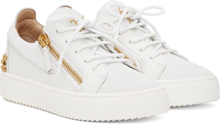 Giuseppe Zanotti White Camoscio Sneakers - Picture 2
