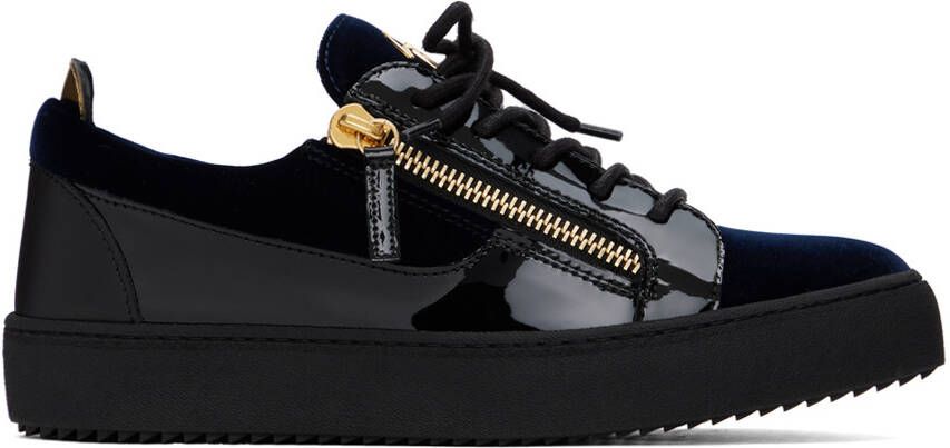Giuseppe Zanotti Navy  Black Frankie Sneakers - Picture 5