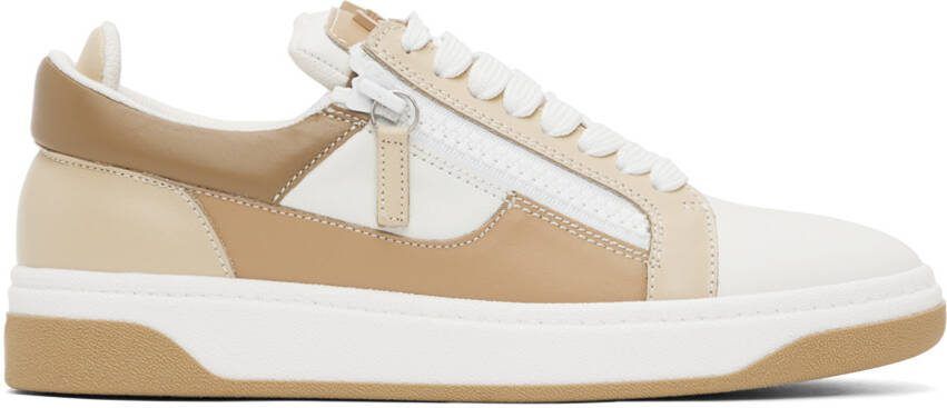 Giuseppe Zanotti White  Beige GZ Sneakers - Picture 5
