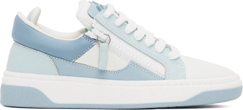 Giuseppe Zanotti White  Blue Gz94 Sneakers - Picture 5