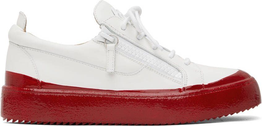 Giuseppe Zanotti White  Red Frankie Match Sneakers