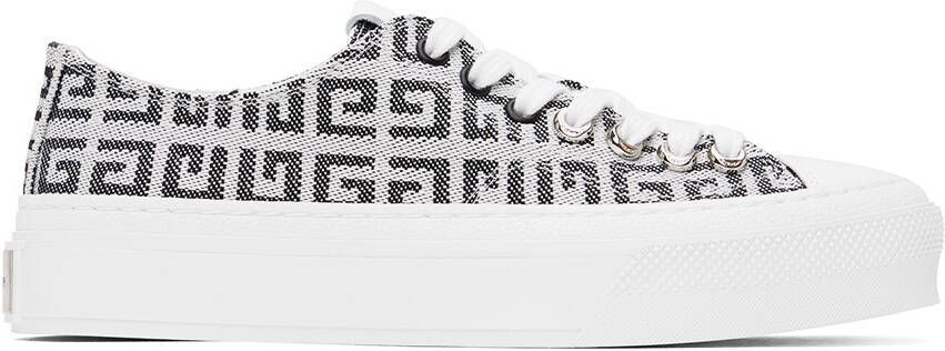 Givenchy White  Black City Low Sneakers
