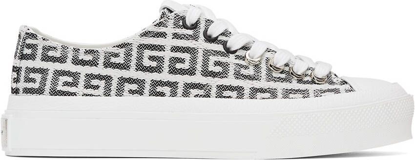 Givenchy Black  White 4G City Sneakers - Picture 5
