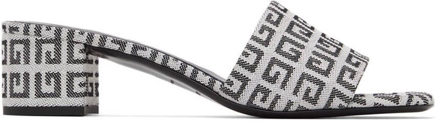 Givenchy Black  White 4G Heeled Sandals - Picture 4