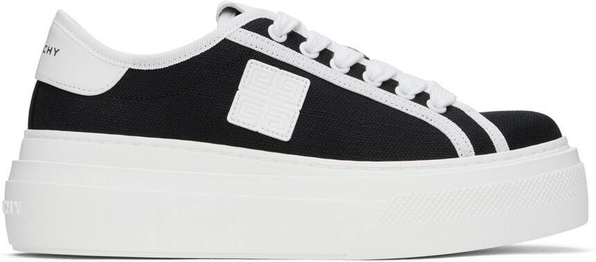 Givenchy Black  White City Platform Sneakers - Picture 5