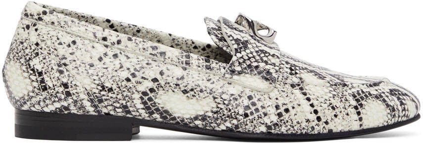 Givenchy Black  White Python G Chain Loafers - Picture 5