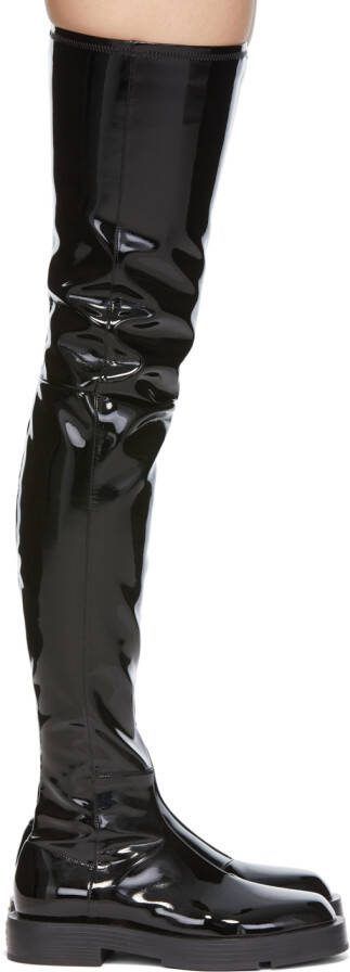 Givenchy Black Patent Tall Boots - Picture 5