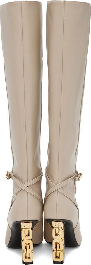 Givenchy Beige G Cube Boots - Picture 4